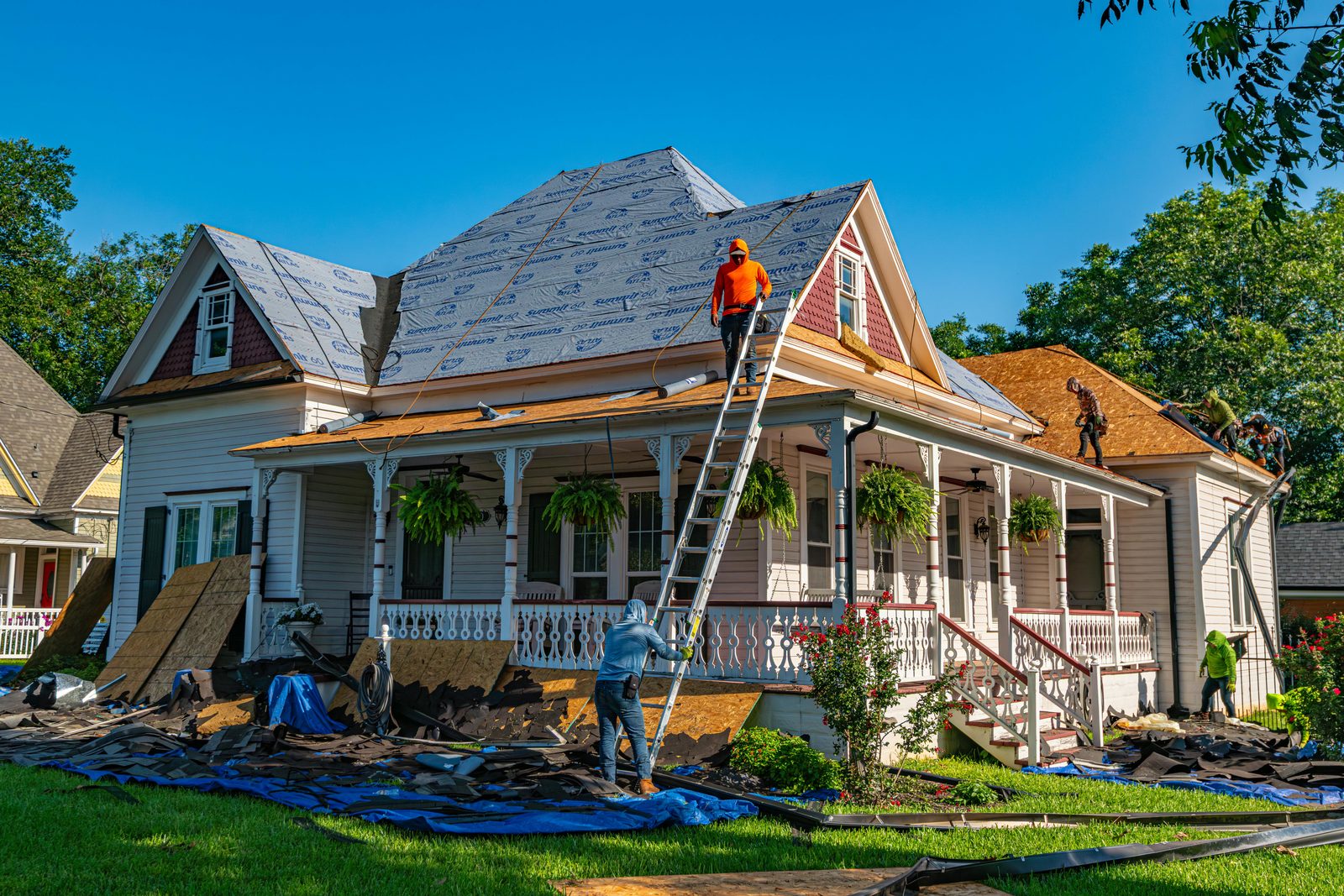 Roof replacement on a Victorian home in Maryland