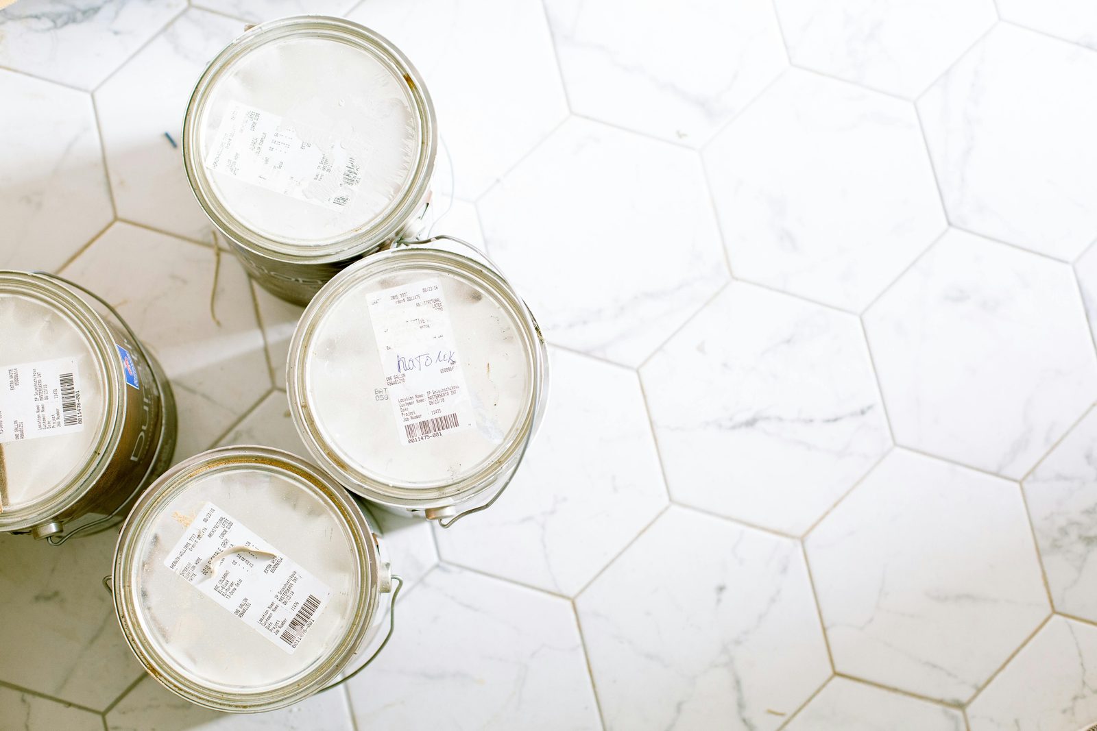 Finish and paint selections for a commercial space